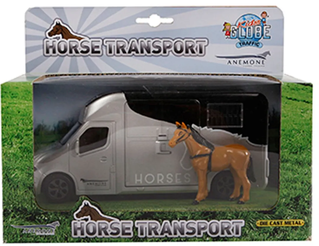 Kids Globe Die-cast Paardentruck 510211 - Grijs