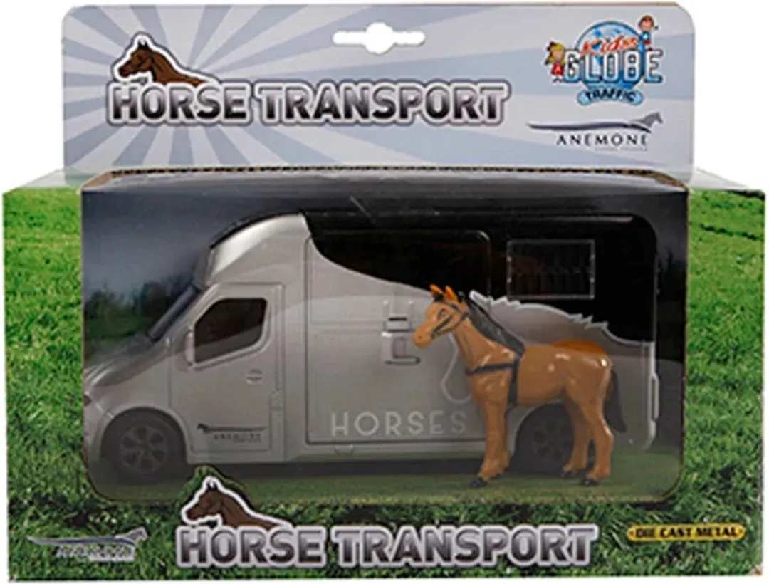 Kids Globe Die-cast Paardentruck 510211 - Grijs