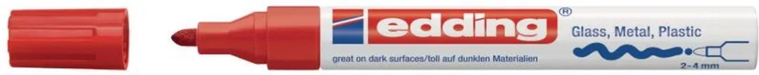 edding 750 Glanslakmarker Rood 4-750-9-002 - afbeelding 6 van 6