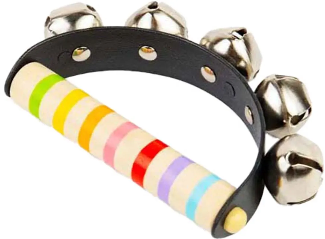 BIGJIGS Houten Instrument Handbel - Multi kleuren