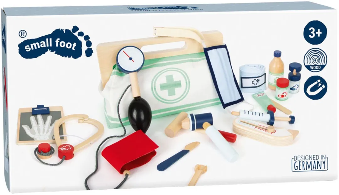 Small Foot Dokterstas Houten Accessoires 18-delig