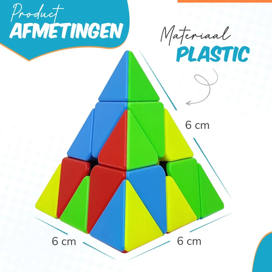Pyraminx Kubus - Breinbrekers voor Volwassenen en Kinderen - Cube - Kubus - Puzzel Kubus - Cadeauset