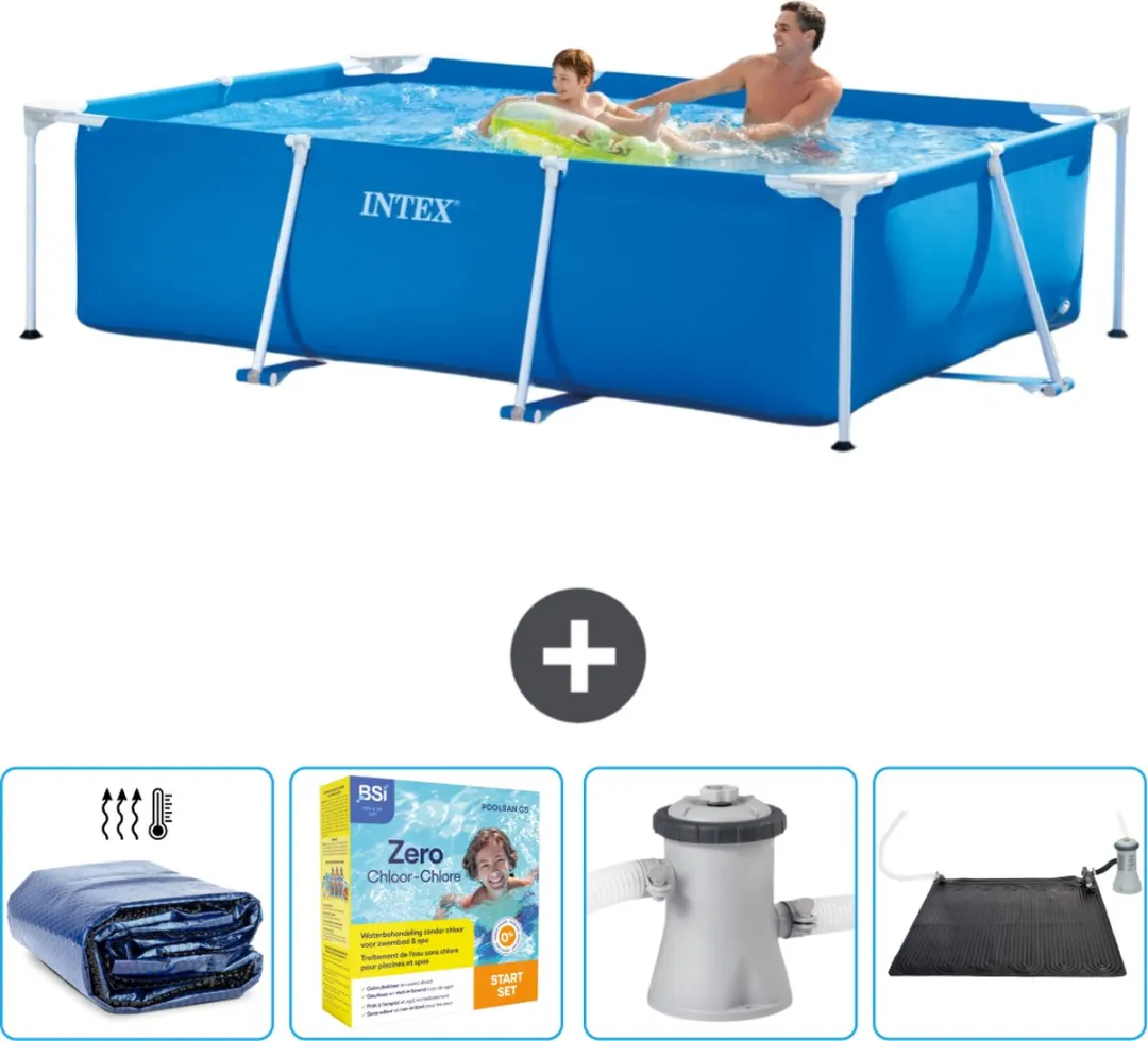Intex Rechthoekig Frame Zwembad 260x160cm Blauw