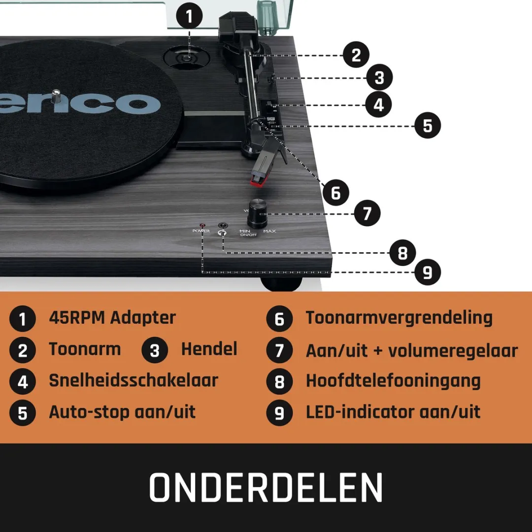 Lenco LS-10BK Platenspeler - Zwart