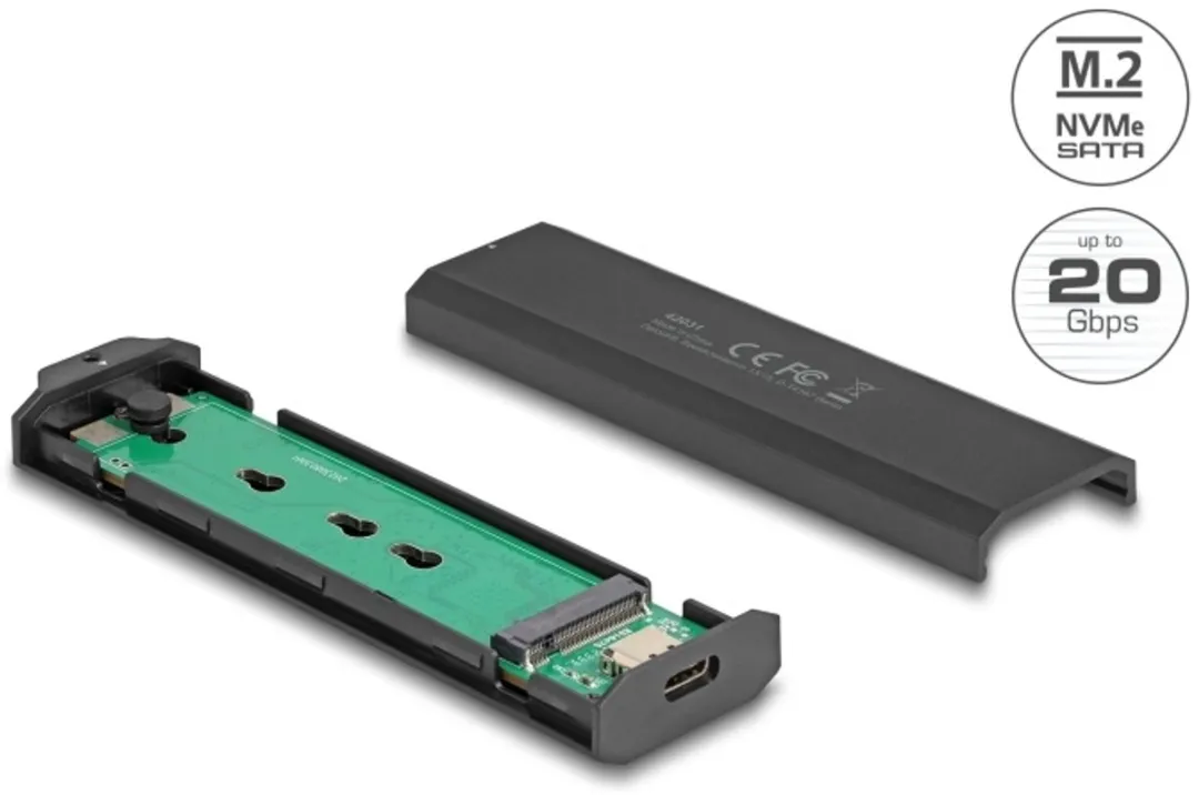 Delock 42031 USB-C NVMe/SATA Behuizing