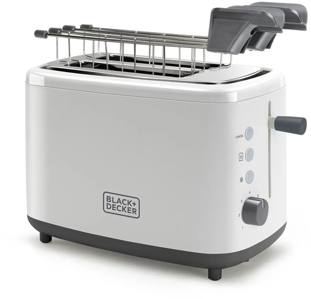 BLACK+DECKER BXTO820E Broodrooster 2 Sneden 820W - Wit