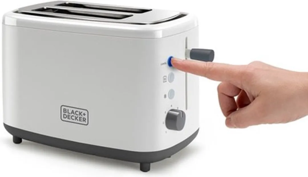 BLACK+DECKER BXTO820E Broodrooster 2 Sneden 820W - Wit