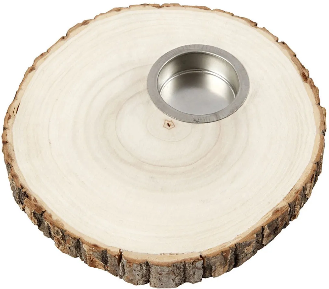 Creativ Company Houten Waxinelicht 14-16cm - Bruin