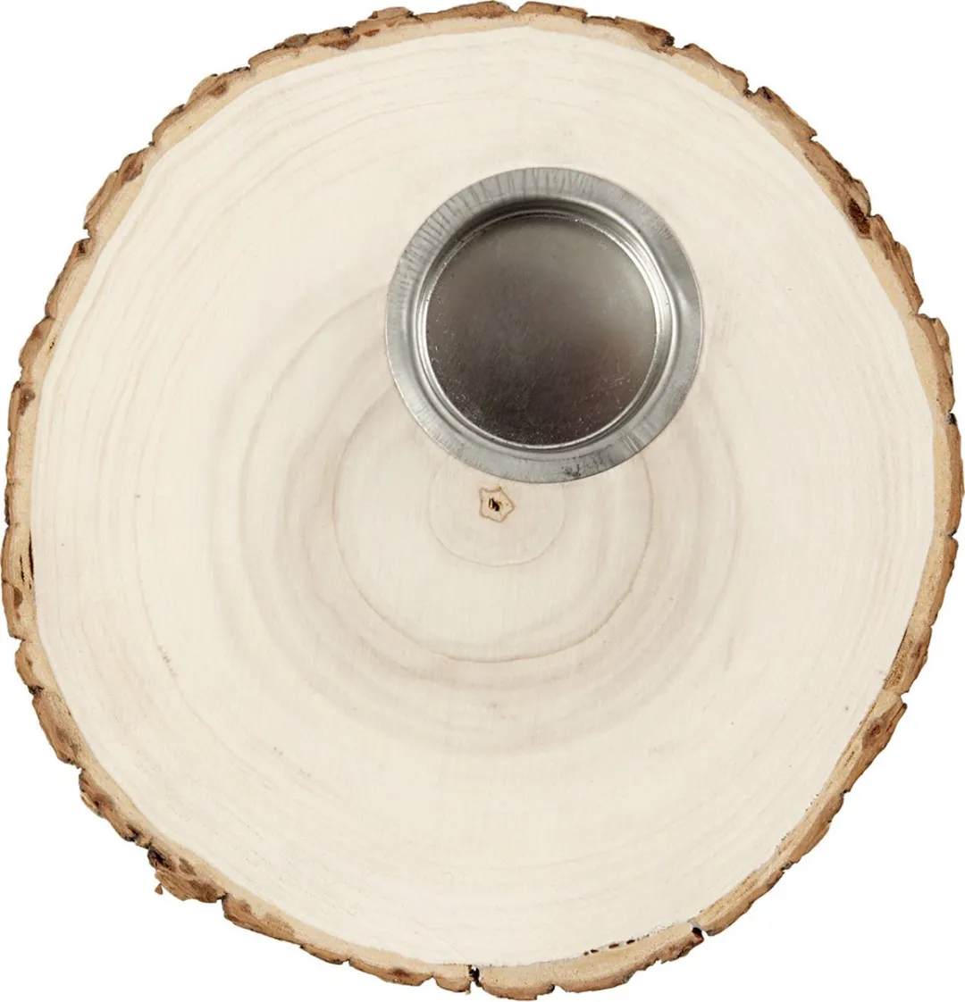 Creativ Company Houten Waxinelicht 14-16cm - Bruin