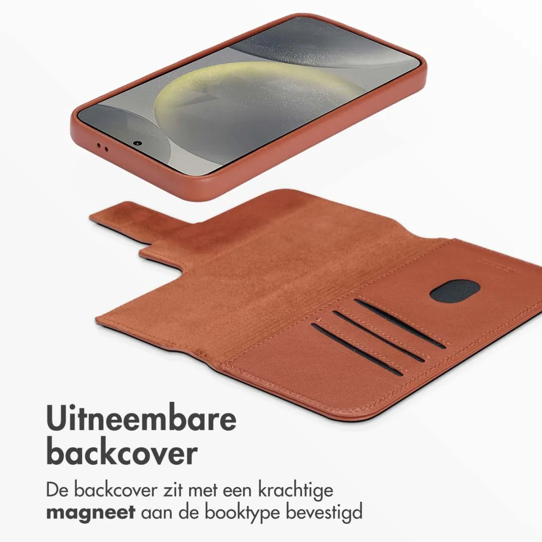 Accezz Hoesje Samsung Galaxy S24 Leather Bookcase 2-in-1 - Bruin
