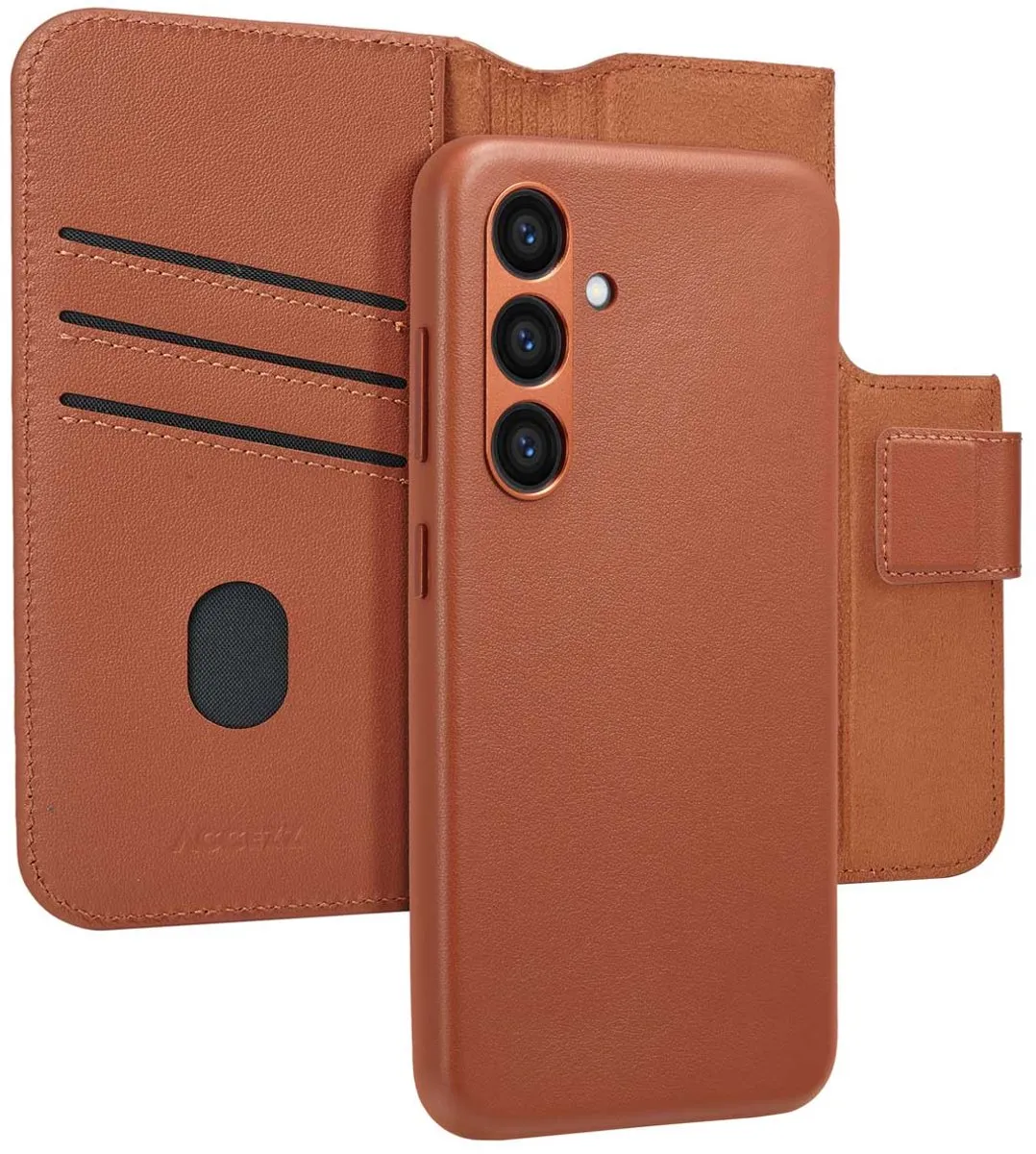 Accezz Hoesje Samsung Galaxy S24 Leather Bookcase 2-in-1 - Bruin