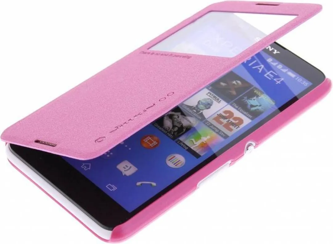 Nillkin Sparkle Hoesje Sony Xperia E4 - Fuchsia - E210424618305