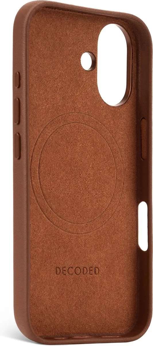 Decoded Leren Hoesje iPhone 16 - Premium ECCO Leer - Bruin