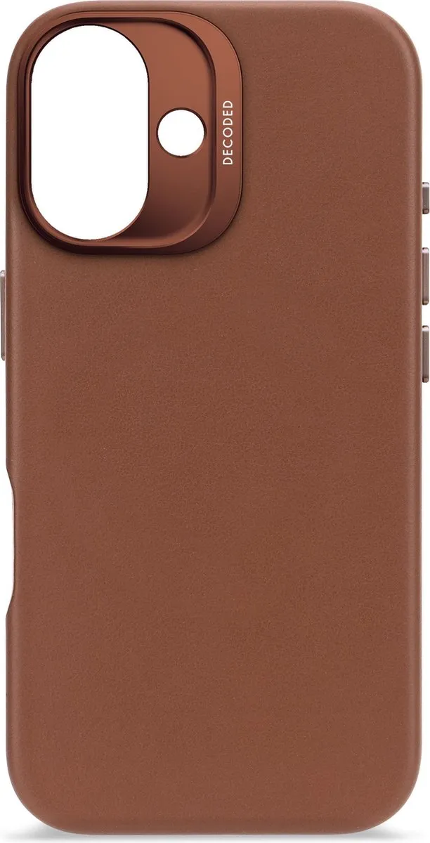 Decoded Leren Hoesje iPhone 16 - Premium ECCO Leer - Bruin