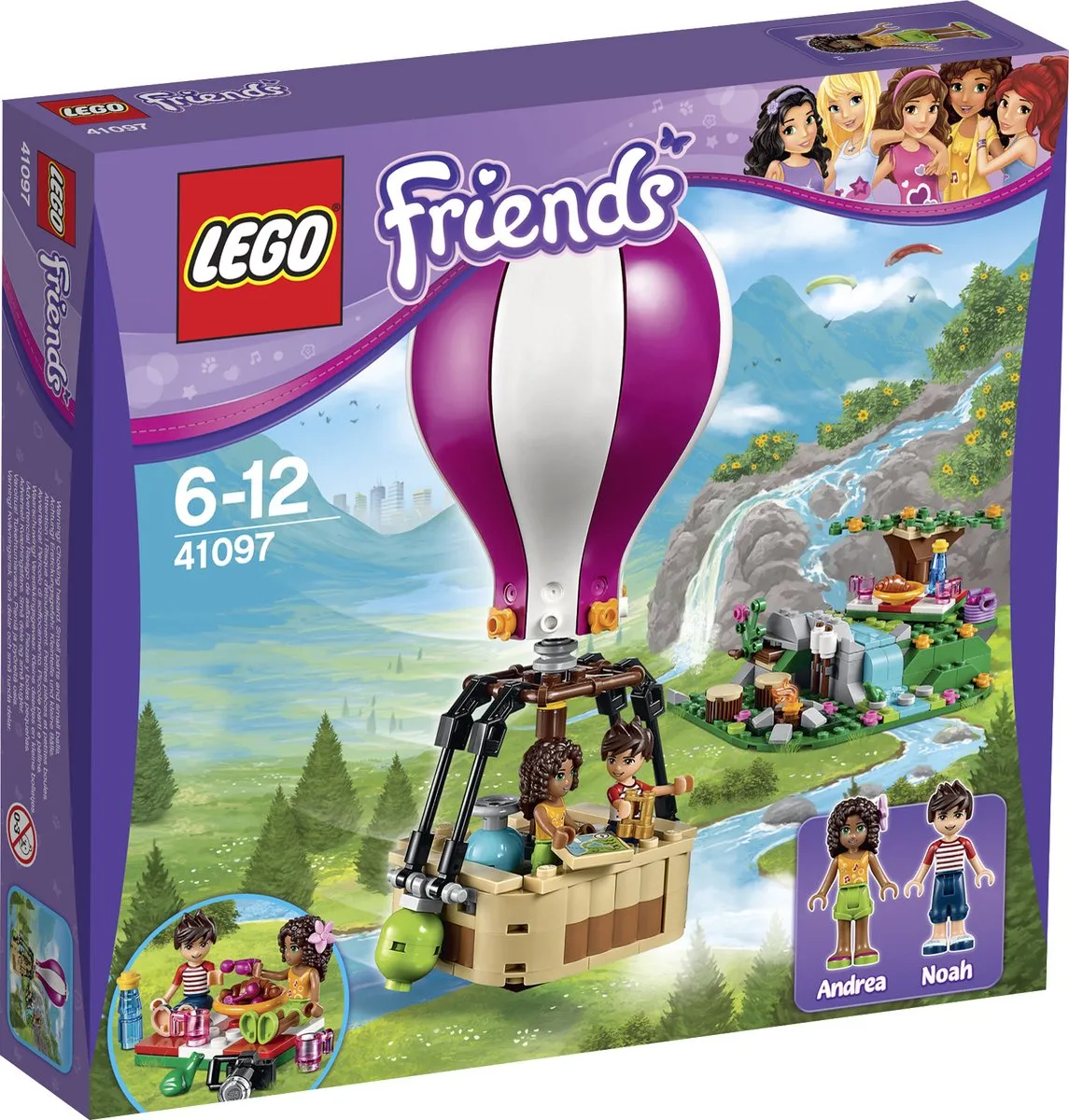 LEGO Friends Heartlake Luchtballon 41097 - 254 Stukken - Paars