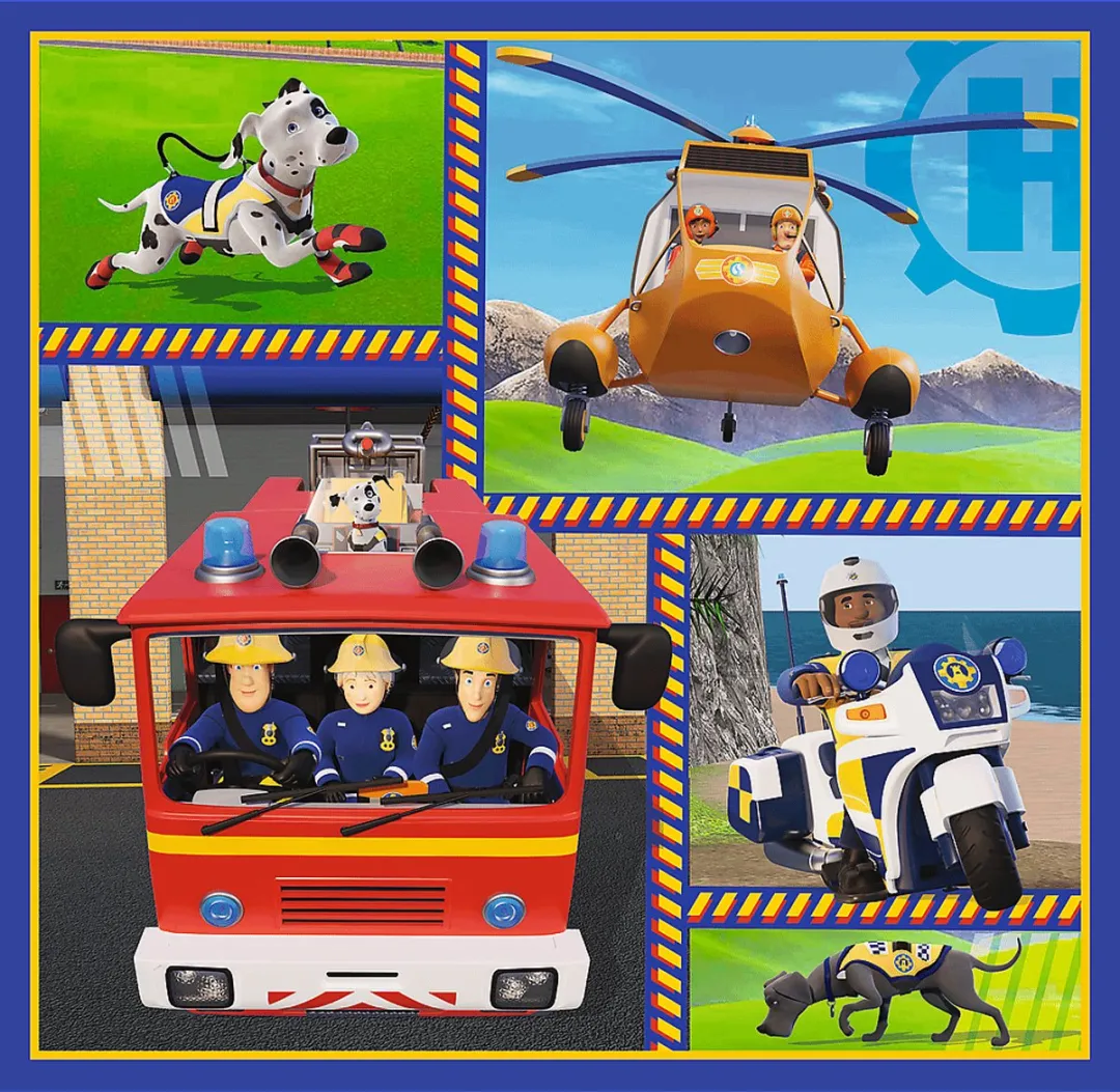 Trefl Fireman Sam 3-in-1 Puzzel - 31 Stuks - Multicolor