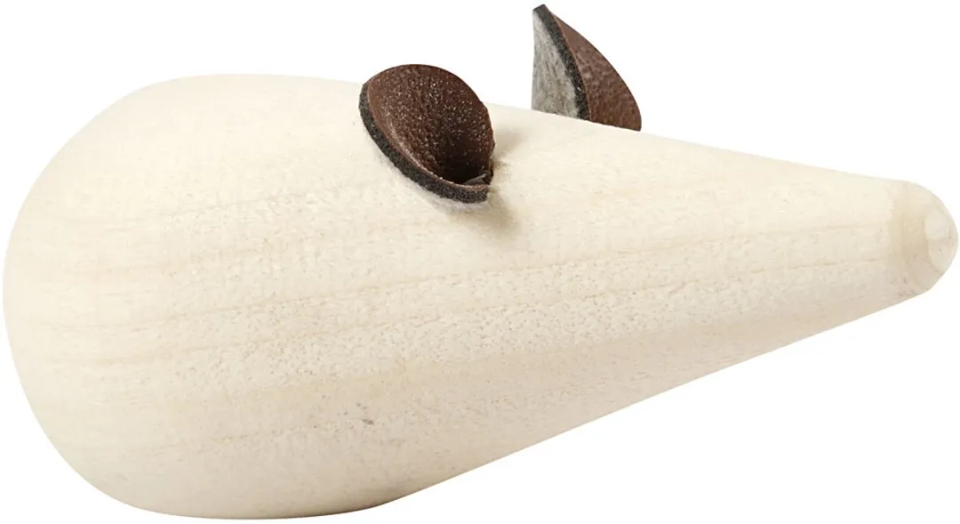 Creativ Company Houten Muis - 2 Stuks Multicolor