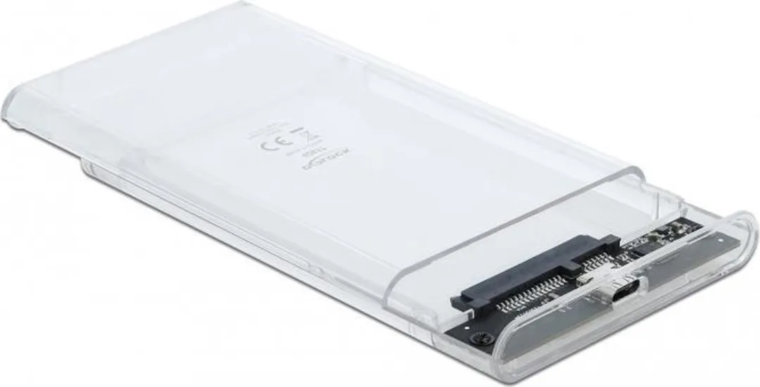 Delock 42617 Extern Behuizing 2.5" SATA HDD/SSD - USB 3.1 Gen 2 10Gbps - Transparant