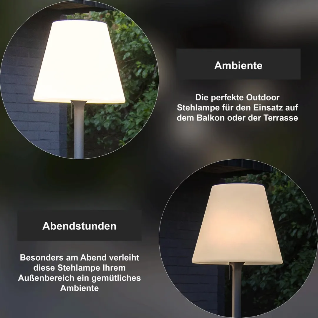 Star Trading Kreta Buitenlamp 184cm - 3W - Wit - afbeelding 6 van 6