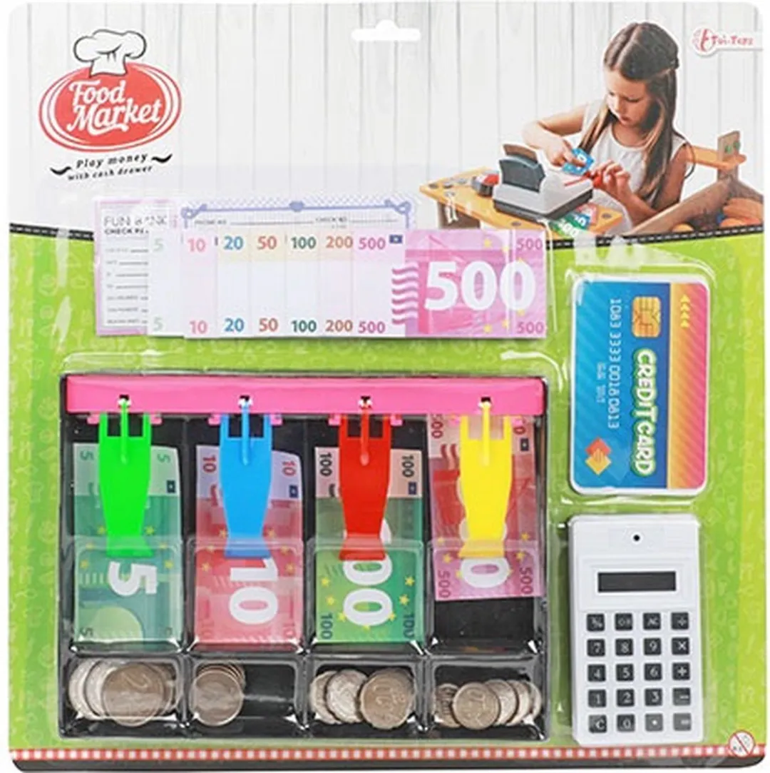 Toi-Toys Food Market Kassalade 31,5cm - 5-delig Multicolor