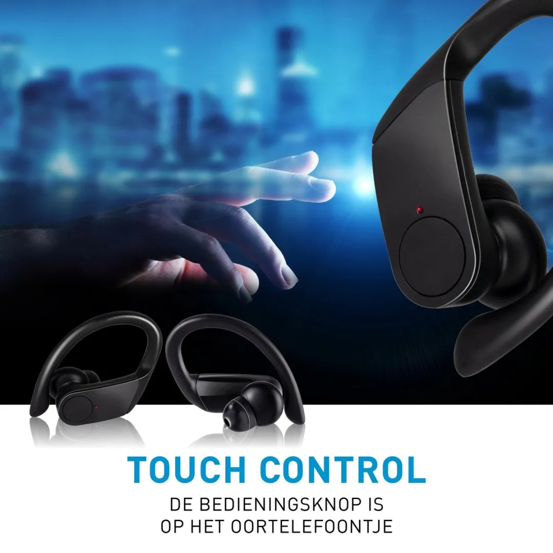 Grundig TWS Sport Draadloze Oordopjes - Zwart