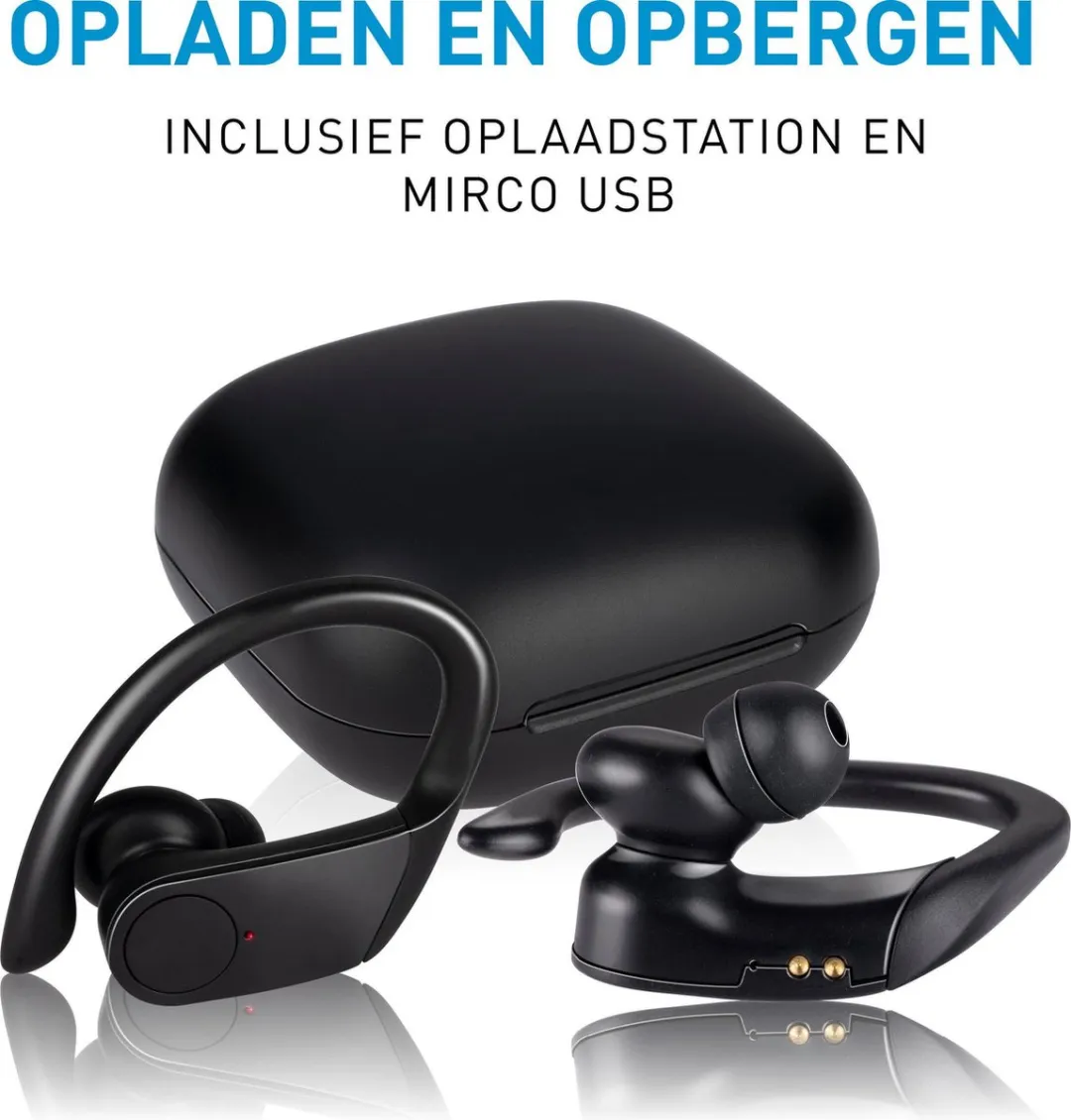 Grundig TWS Sport Draadloze Oordopjes - Zwart