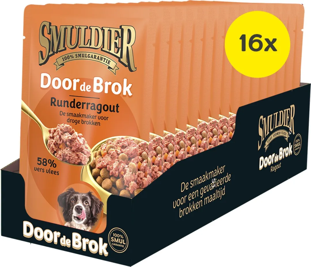 Smuldier Door de Brok Runderragout - 16 Stuks