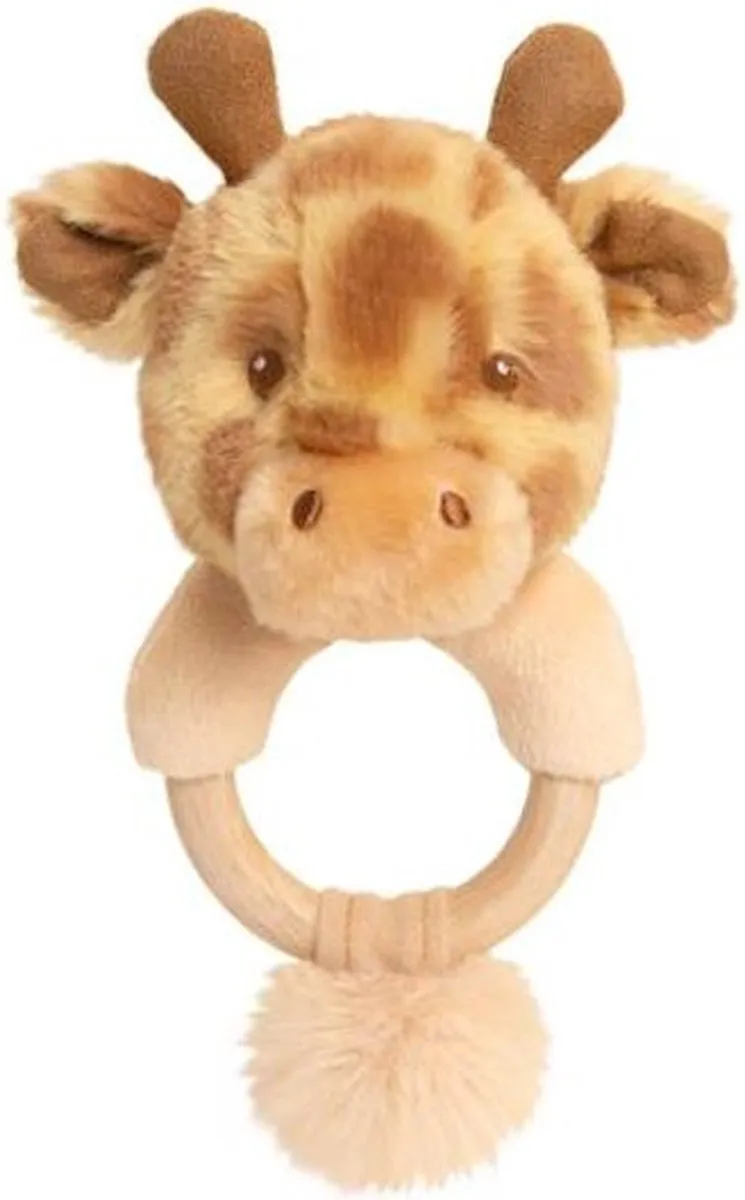 Keel Toys ring Rammelaar Giraffe - 14 cm - Dieren knuffels