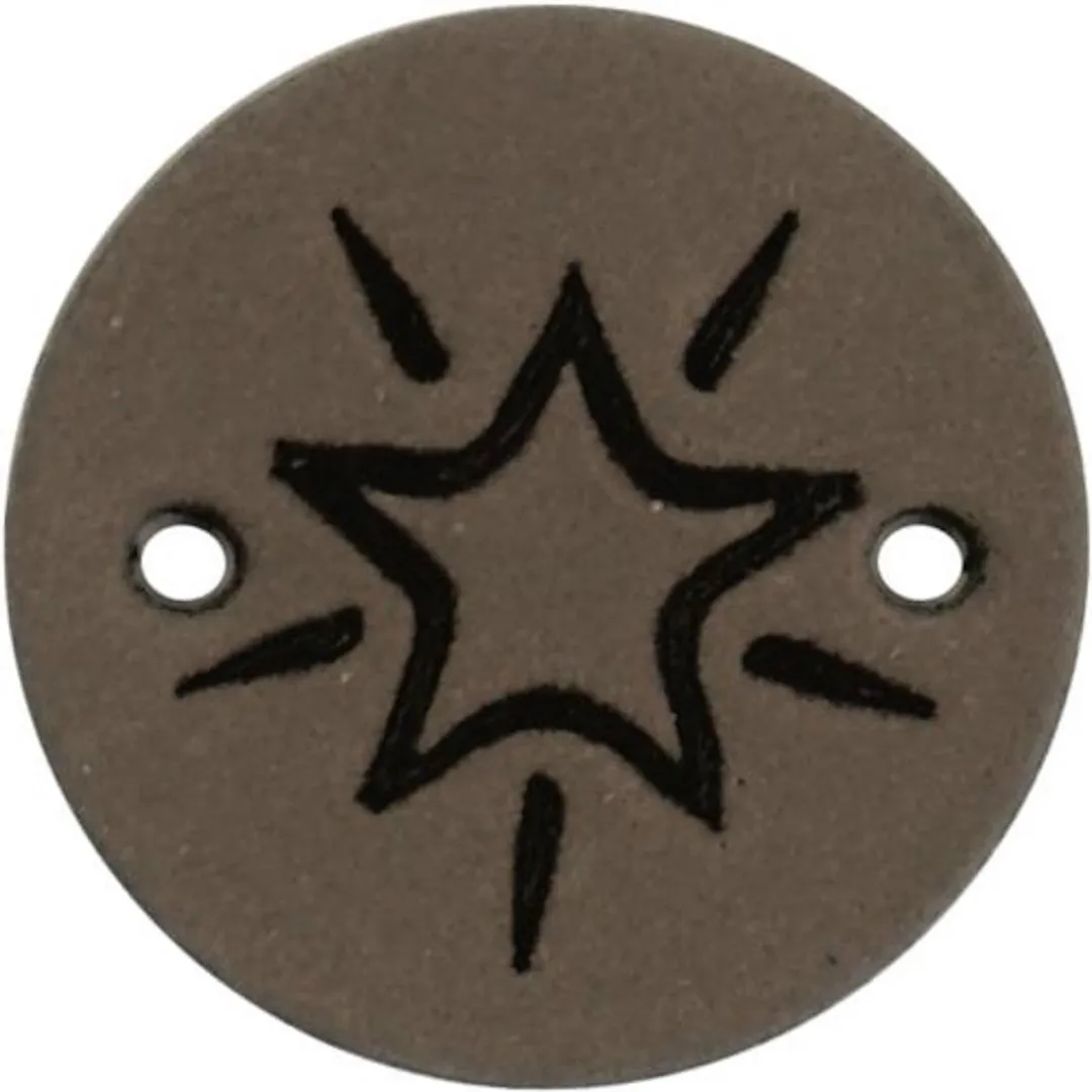Durable Leren Labels - 2 Stuks