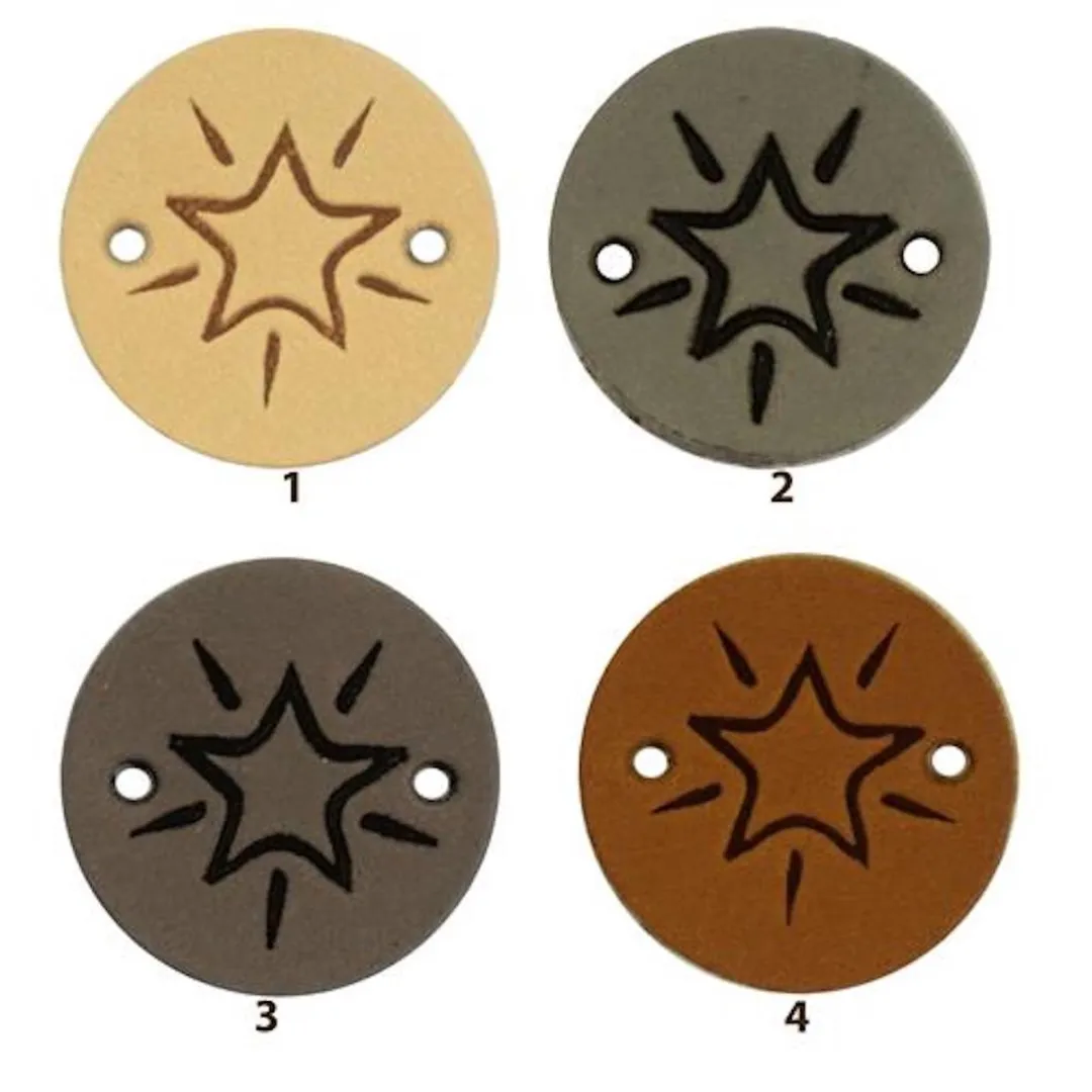 Durable Leren Labels - 2 Stuks