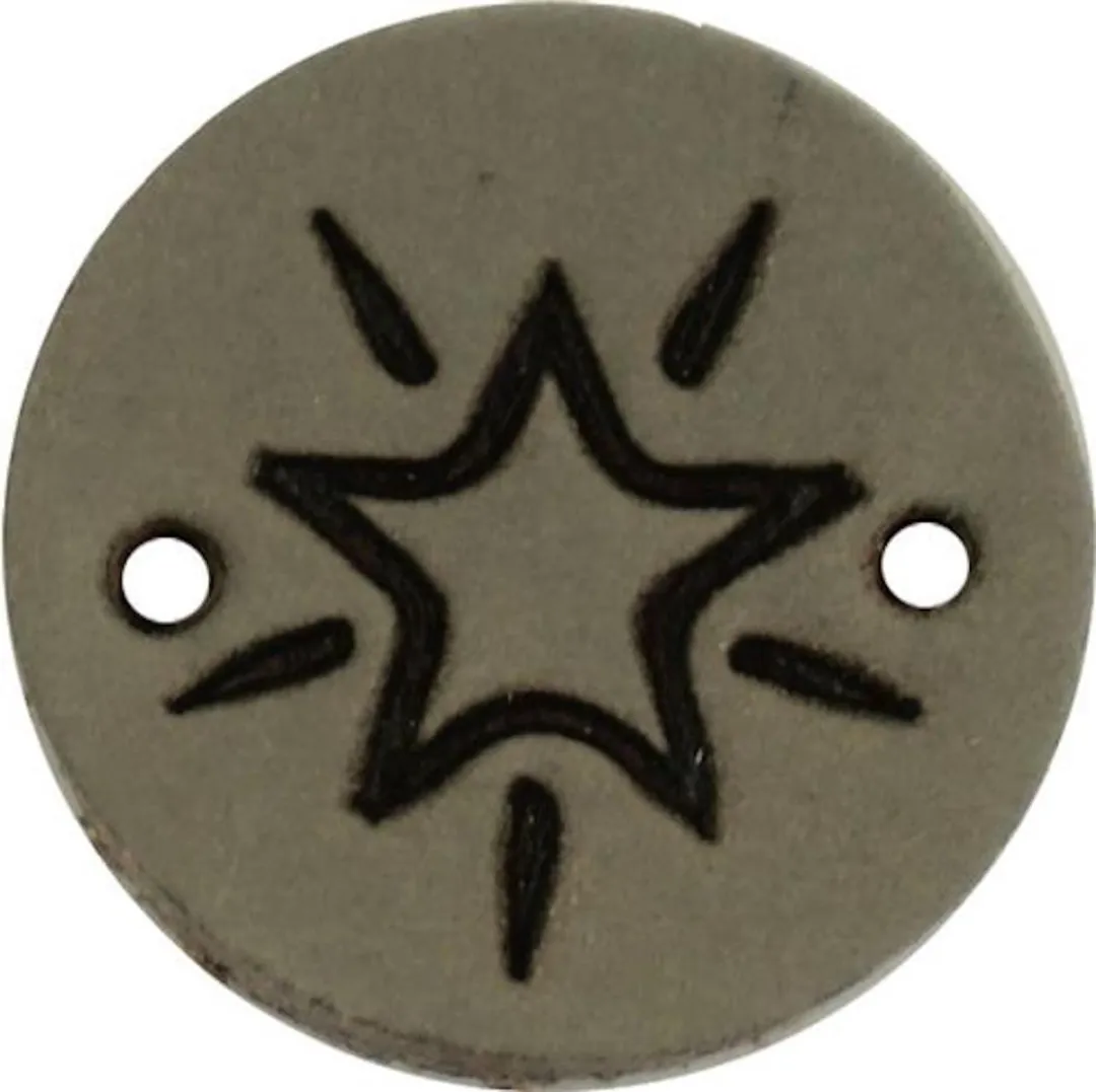 Durable Leren Labels - 2 Stuks