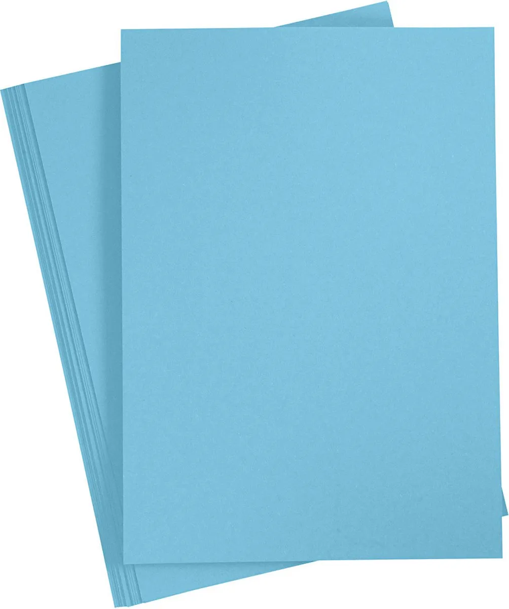 Creativ Company Gekleurd Karton A4 Helder Blauw