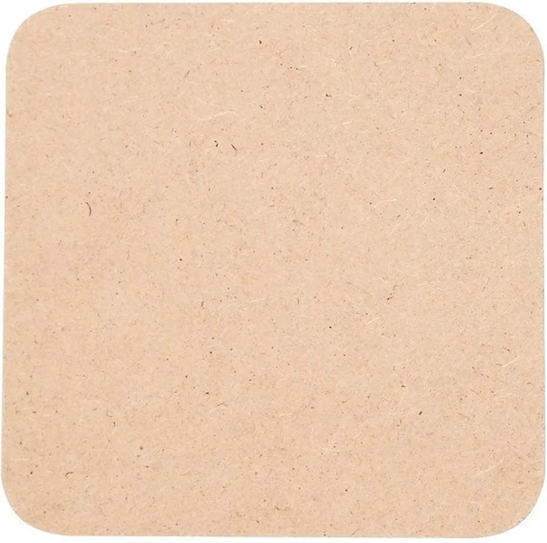 Creativ Company MDF Onderzetters 10x10cm - 6 Stuks