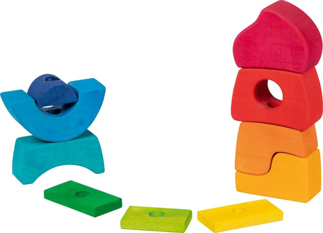 Goki Tumbling Tower Small Castle - 11 Stuks - Multicolor