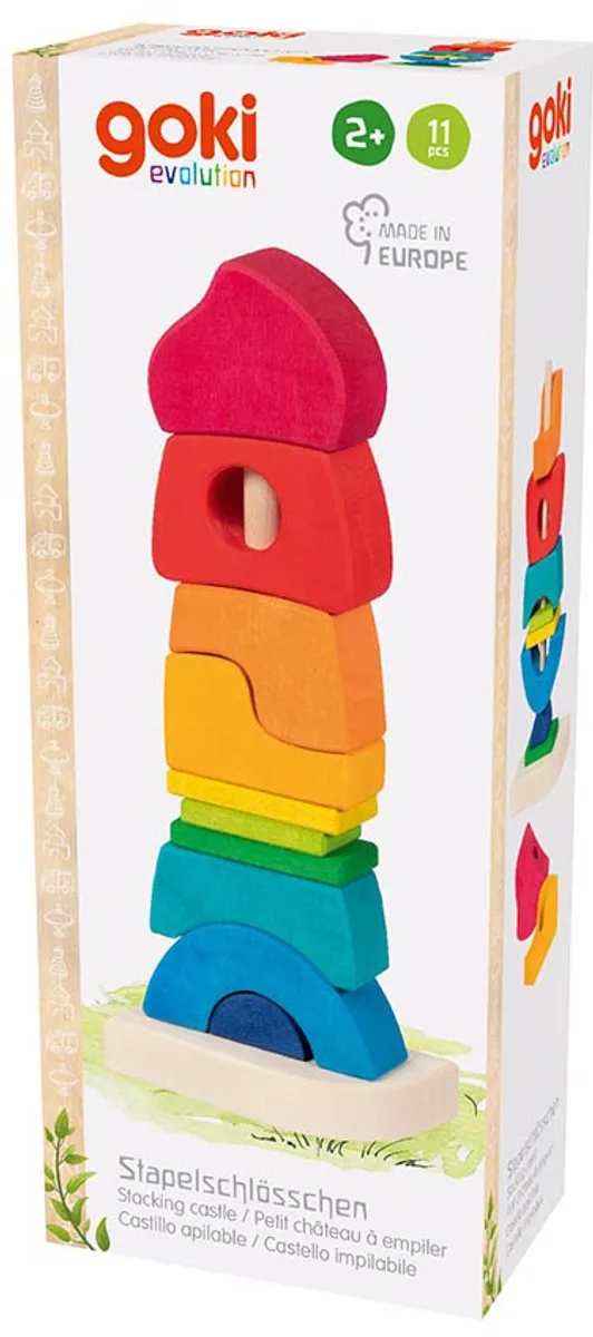 Goki Tumbling Tower Small Castle - 11 Stuks - Multicolor