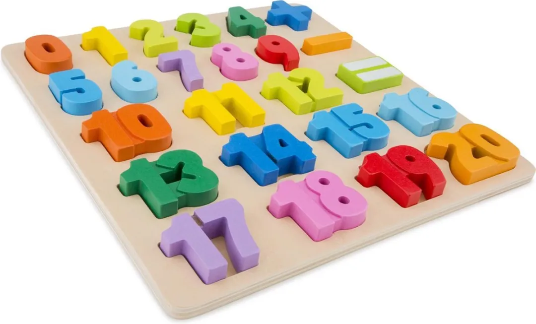 New Classic Toys Houten Cijfers & Rekentekens Puzzel 0-20 - 24 Stuks