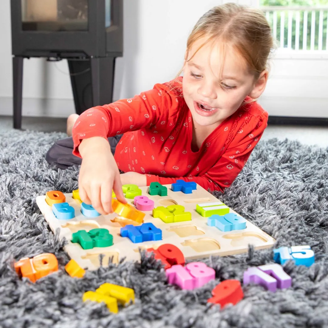 New Classic Toys Houten Cijfers & Rekentekens Puzzel 0-20 - 24 Stuks
