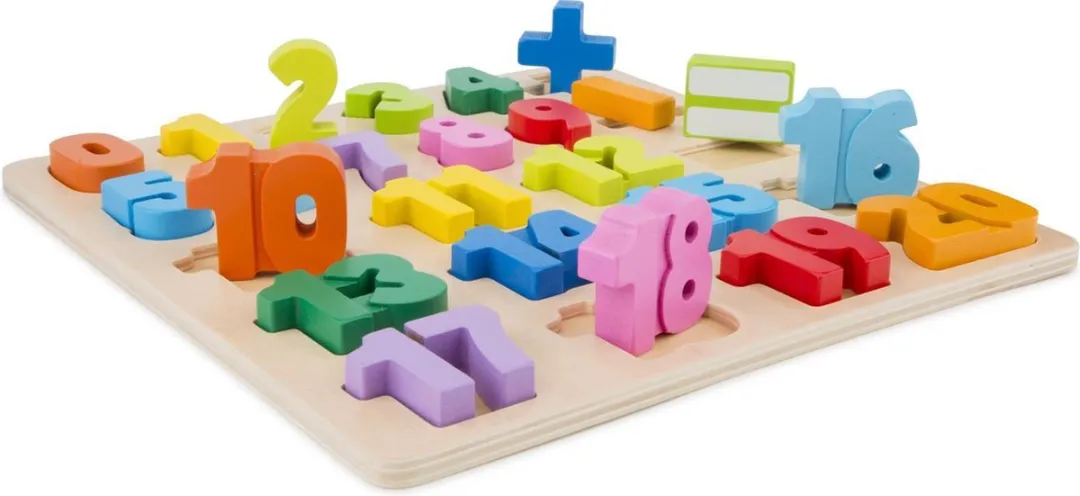 New Classic Toys Houten Cijfers & Rekentekens Puzzel 0-20 - 24 Stuks