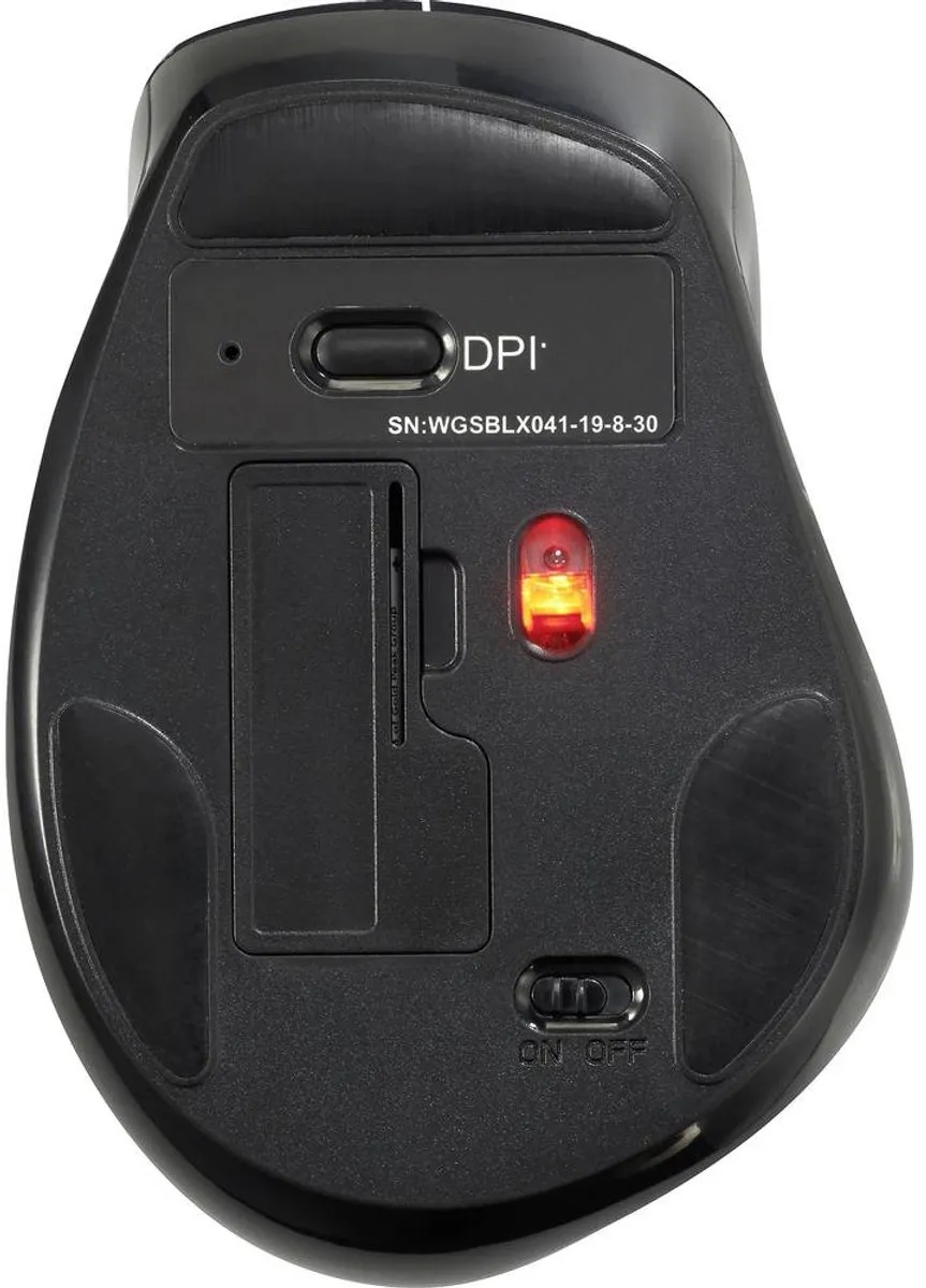 Renkforce RF-4509684 Ergonomische Bluetooth Muis - 7 Toetsen 1600dpi - Grijs