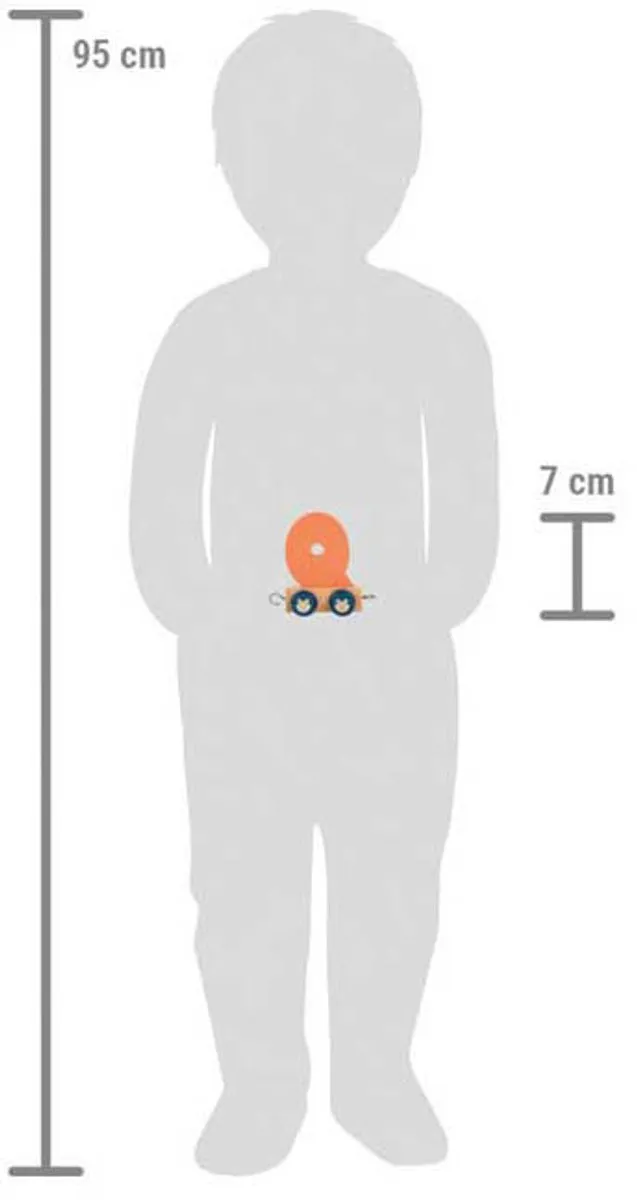 Small Foot Houten Lettertrein Polar Q - Meerkleurig