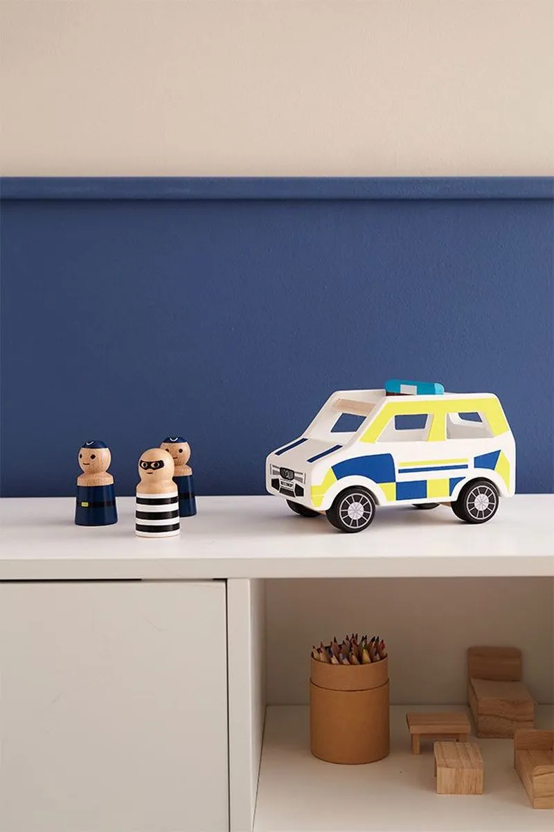 Kids Concept Politieauto Aiden - Wit/Bla/Geel