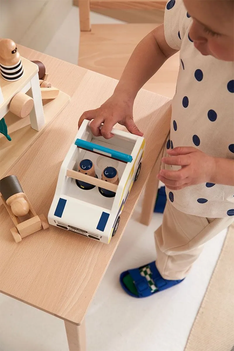 Kids Concept Politieauto Aiden - Wit/Bla/Geel