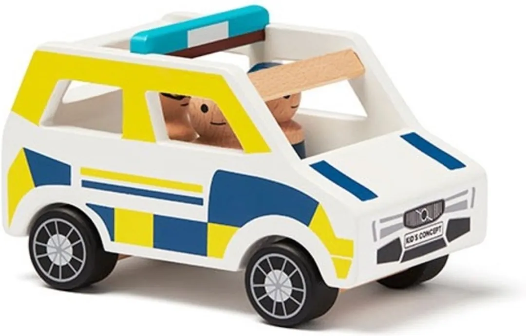 Kids Concept Politieauto Aiden - Wit/Bla/Geel