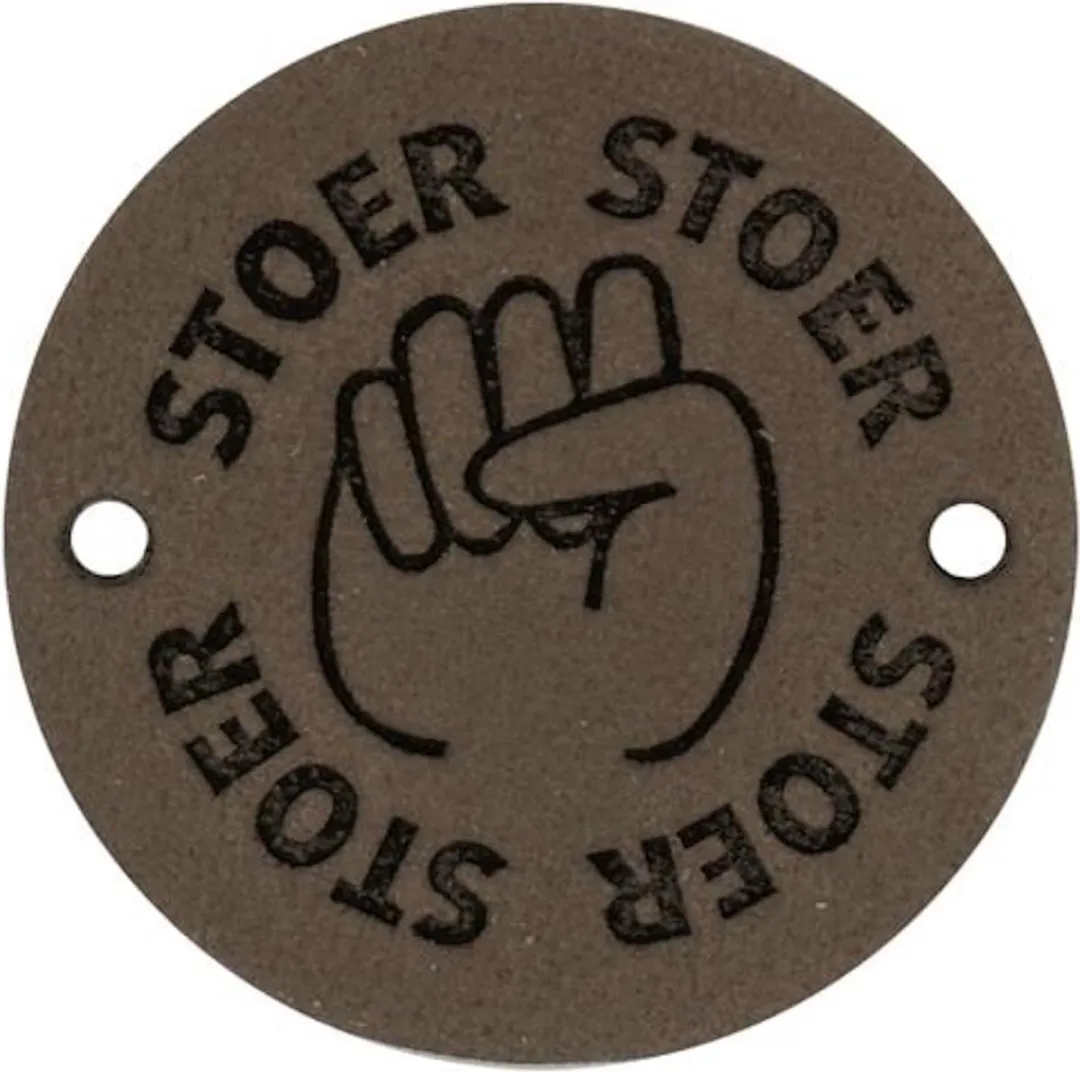 Durable Leren Labels - Stoer - 2 Stuks
