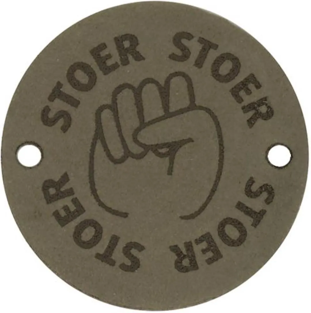 Durable Leren Labels - Stoer - 2 Stuks