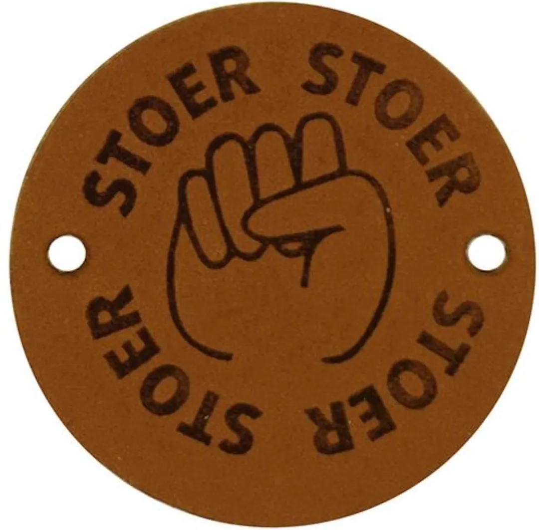 Durable Leren Labels - Stoer - 2 Stuks