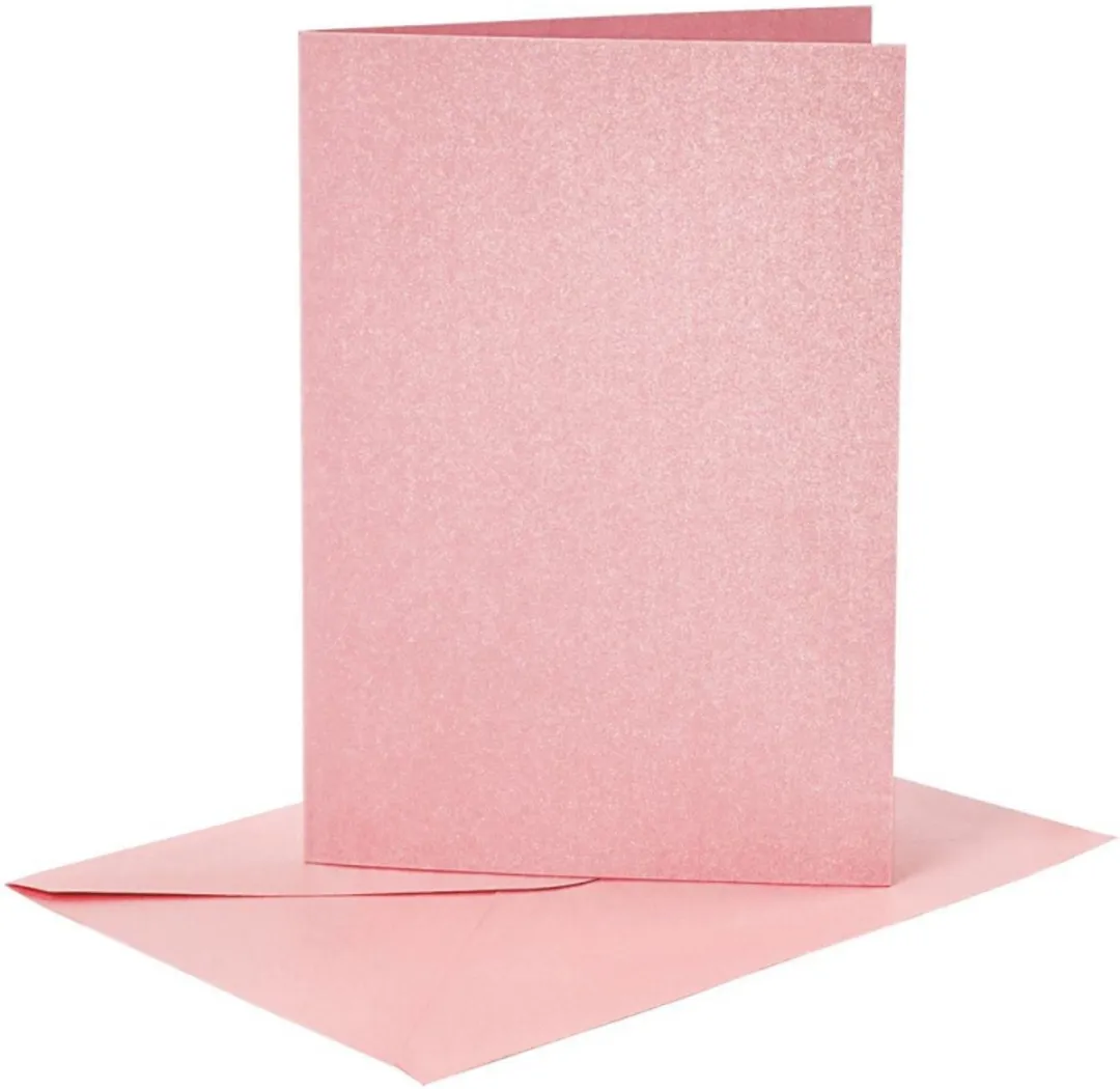 Creativ Company Kaarten & Enveloppen 10,5x15cm Roze