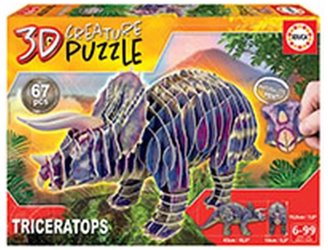 Educa Triceratops 3D Kartonnen Puzzel ED19183