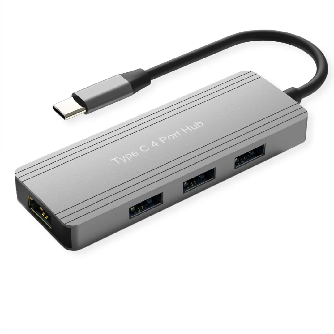 Value USB 3.2 Gen 1 Hub 4-voudig - Zilver