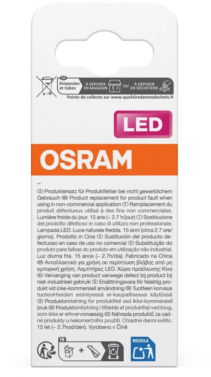 Osram LED-lamp Star Globe P40 Filament 6500K 3,4W E27 - 470lm Helder - afbeelding 6 van 6